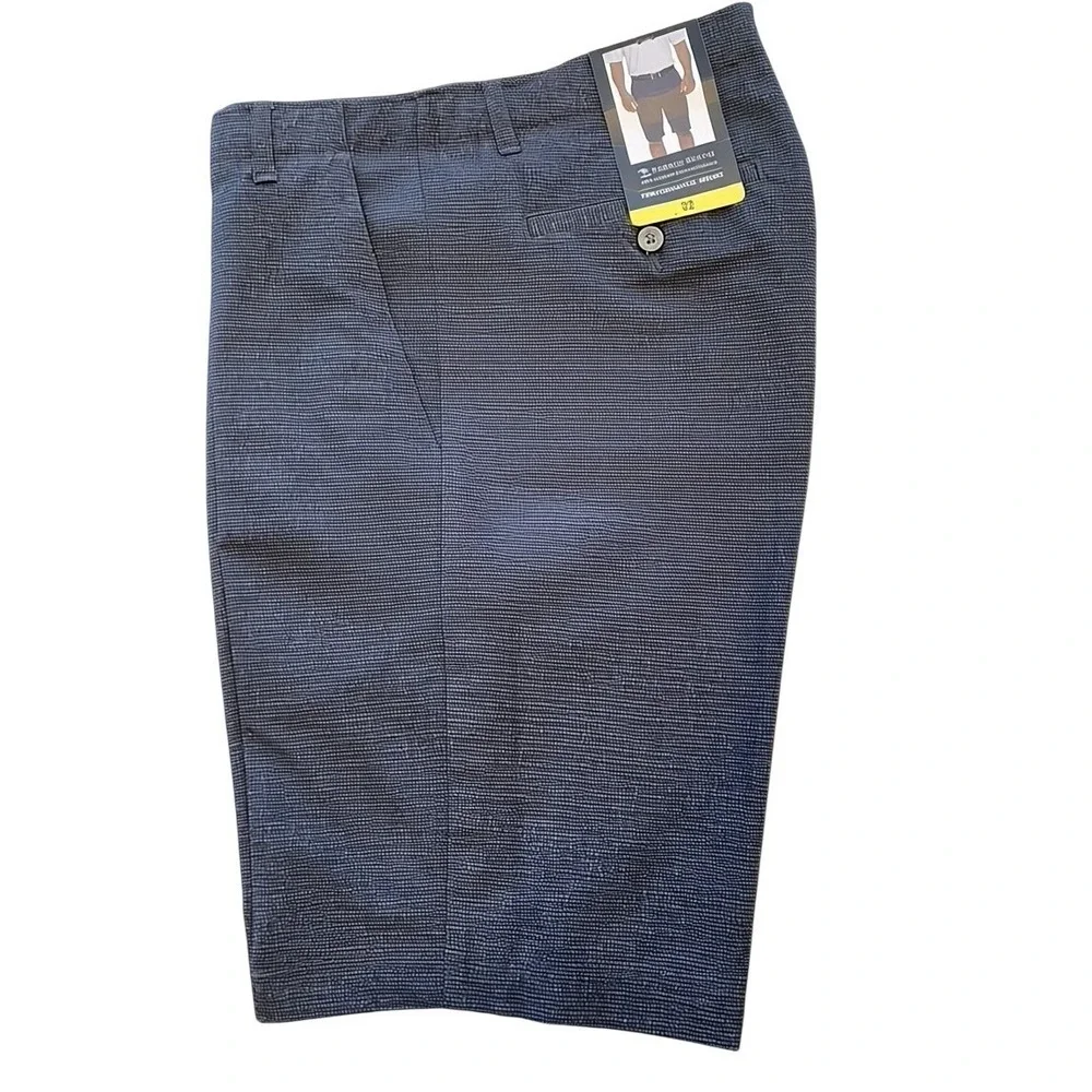 Pebble Beach Shorts Men's‎ Performance Golf Flat Front Black 32